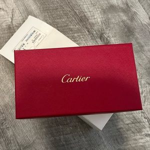CARTIER Red Empty Vintage Sunglasses Box, carton, instructions and cert.